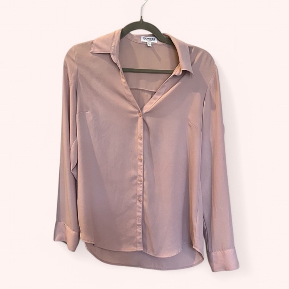 🚨CLEARANCE🚨 Express Lilac Slim Fit Button Up The Portofino Shirt Size M - Picture 2 of 11